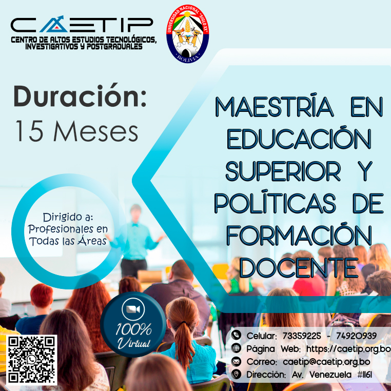 MAESTRÍA EN EDUCACIÓN SUPERIOR Y POLÍTICAS DE FORMACIÓN DOCENTE