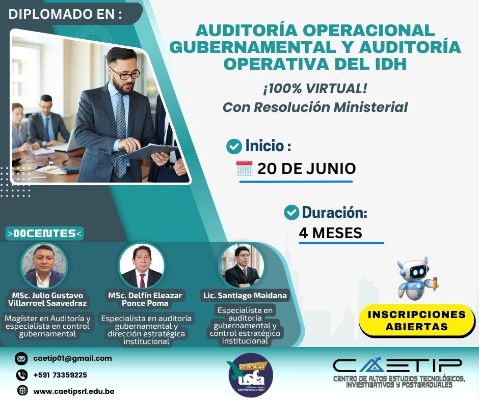 DIPLOMADO EN AUDITORÍA OPERACIONAL GUBERNAMENTAL Y AUDITORÍA OPERATIVA DEL IDH
