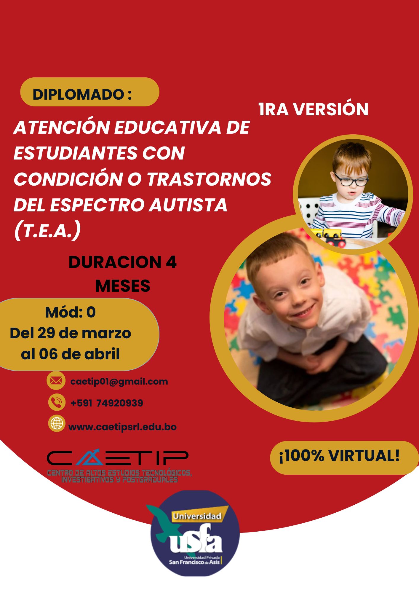 ATENCIÓN EDUCATIVA DE ESTUDIANTES CON CONDICIÓN O TRASTORNOS DEL ESPECTRO AUTISTA (T.E.A.)